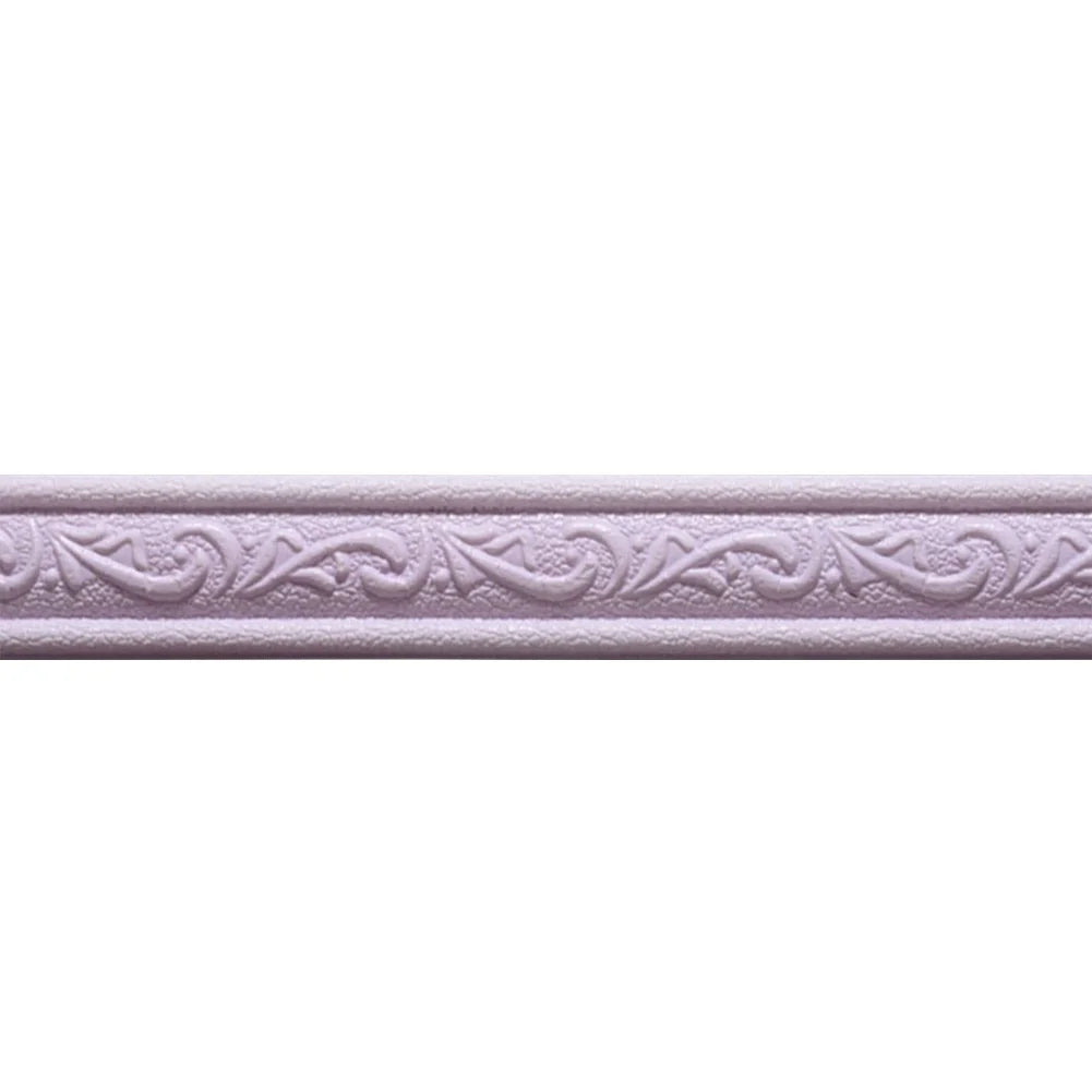 corniche décorative adhésive ornements floraux relief classique violet marron beige noir bleuclair gris doré