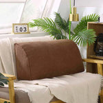 taies d'oreiller triangle solides velours doux moderne bleu marine rose gris vert beige fixés