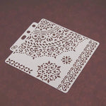 gabarits peinture floral blancs traditionnels délicats bois opaques carton bricolage scrapbooking