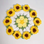 coussin crochet fleurs motifs colorés artisanal traditionnel opaques variété