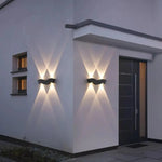 applique murale led noir contemporaine 4w 6w 7w interrupteur bouton geometrique simple