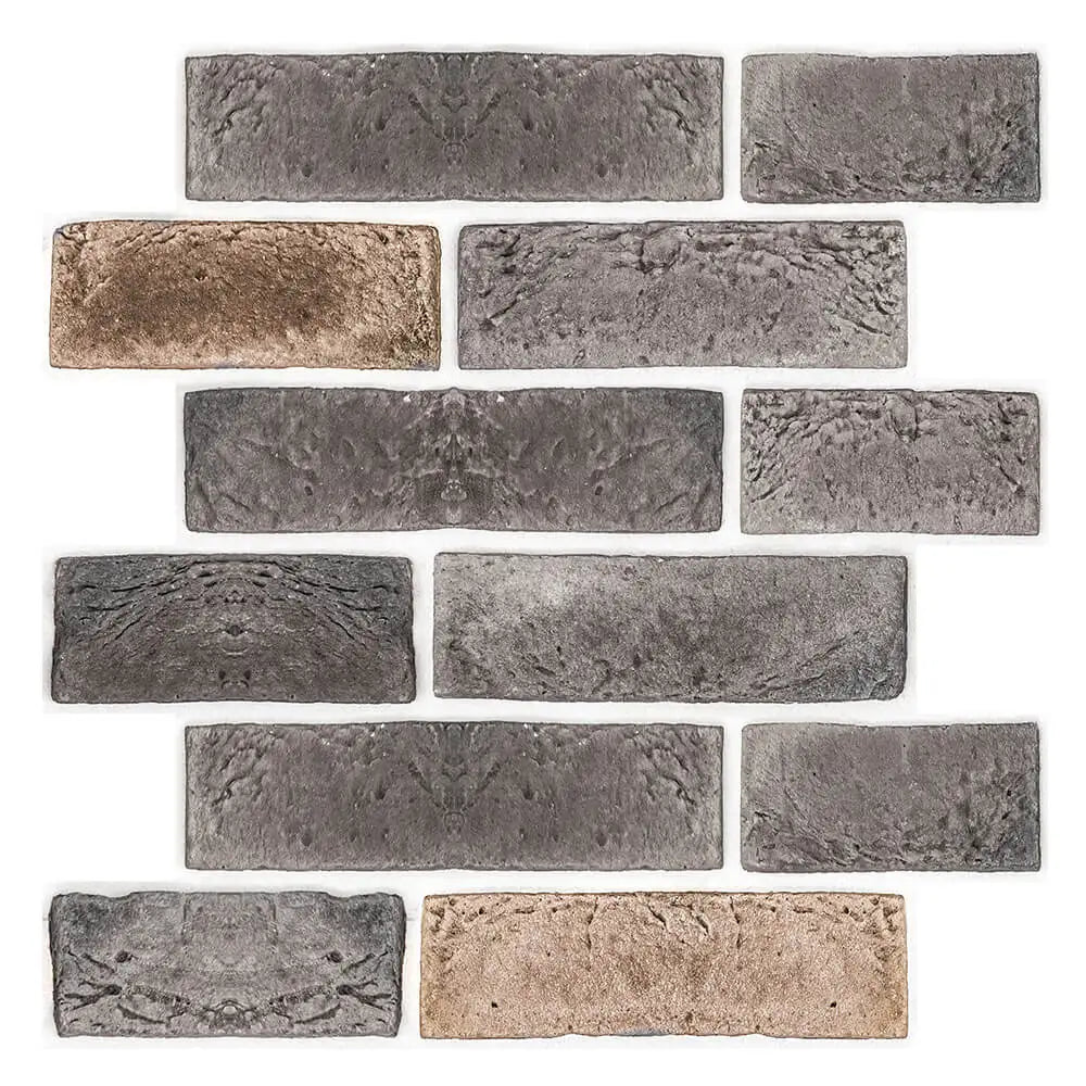 panneau mural décoratif moderne brique 3d autocollant beige marron clair résistant humidité isolation thermique