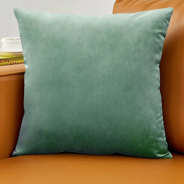 housses coussins velours modernes 40x40cm bleu vert rose gris décor salon voiture