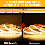 ruban led cob blanc 600 leds 5m 3000k 4000k 6500k adhésif moderne