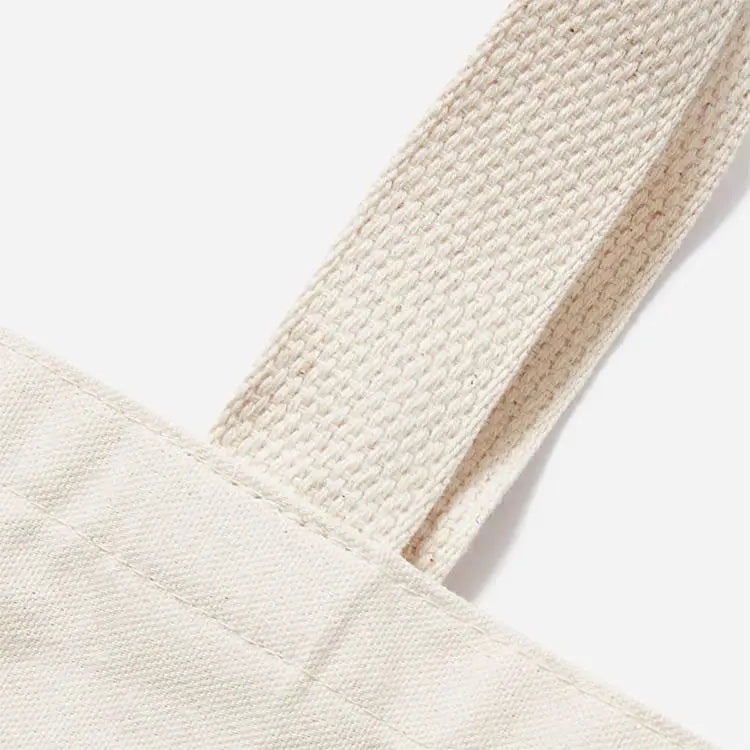 sac main décontracté toile coton imprimé logo personnalisable noir blanc beige simple pratique
