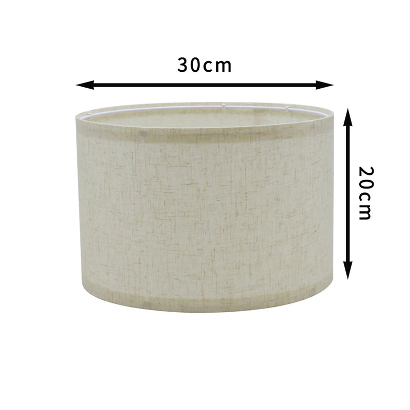 abat jour tissu lin beige clair classique suspension contemporain maison salonhôtel 40x24cm