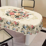 nappe table fleurs roses pivoines classique beige rose bleu blanc vert mariageextérieurhôtel