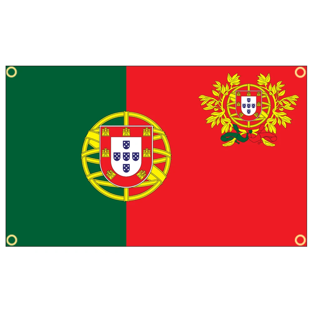 drapeau portugal super tex polyester vert rouge emblème classique décoration 120x180cm