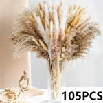 bouquet pampas séchés décoration bohème blanc beige vases différents mariage anniversaire