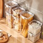 boîtes rangement alimentaires hermétiques plastique qualité alimentaire durable respectueux environnement transparentes couvercle noir clips