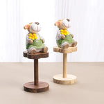 présentoir bois fleuri rangement bijoux décoratif figurines porte bijoux voyage festival