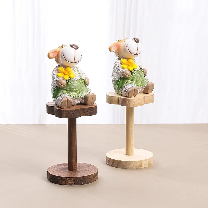 présentoir bois fleuri rangement bijoux décoratif figurines porte bijoux voyage festival