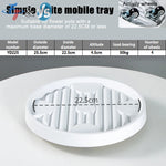 plateau mobile plantes gris blanc grille ventilation moderne pp résinerollable profondintérieur diamètre 40.5cm