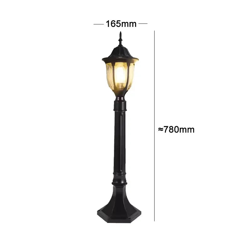 lampe sol led ip65 noir bronze texture métallique classique flux lumineux faible autonome