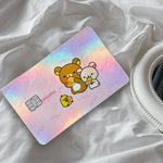 autocollants carte d'identité dessin animé rilakkuma chats motifs floraux multicolore résistants eau protection vinyl