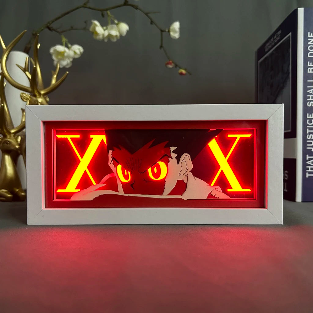 veilleuse led anime gon hunter hunter diy decoration chambre joueur lumière multicolore télécommande