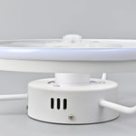 ventilateur lampe led noir blanc moderne télécommande lames transparentes chambre maison