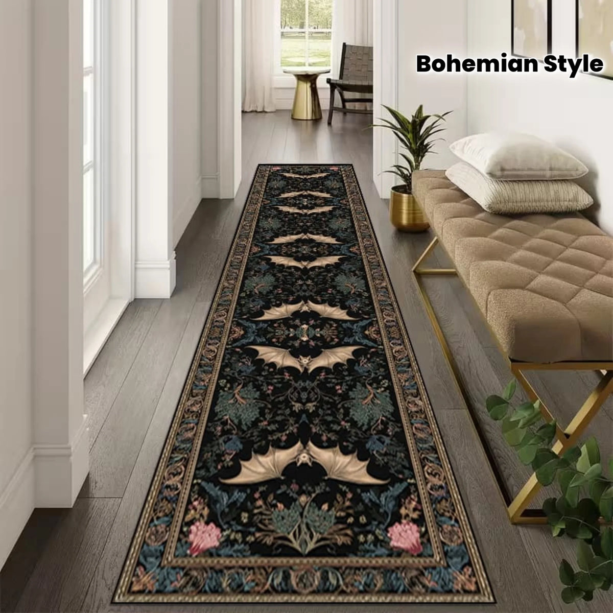 tapis géométrique floral boho chic rouge jaune vert bleu orange moderneextérieur polyester polypropylène