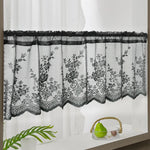 rideau noir floral transparent dentelle élégant cuisine maison 100cm 145cm 175cm