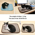 tapis refroidissement animal gris bleu clair texture points moderne confortable été chiens chats tapis