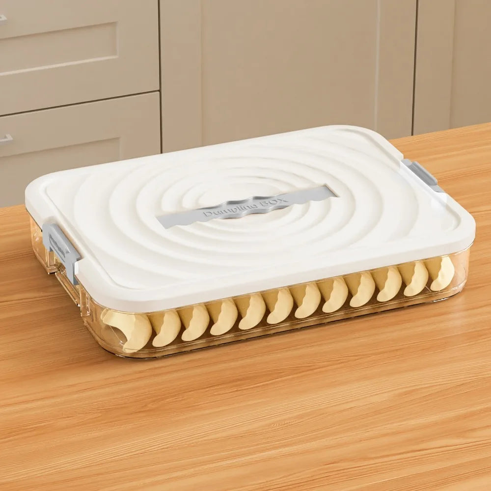 boîte rangement transparente réutilisable qualité alimentaire plastique moderne pratique poignées couvercle blanc beige