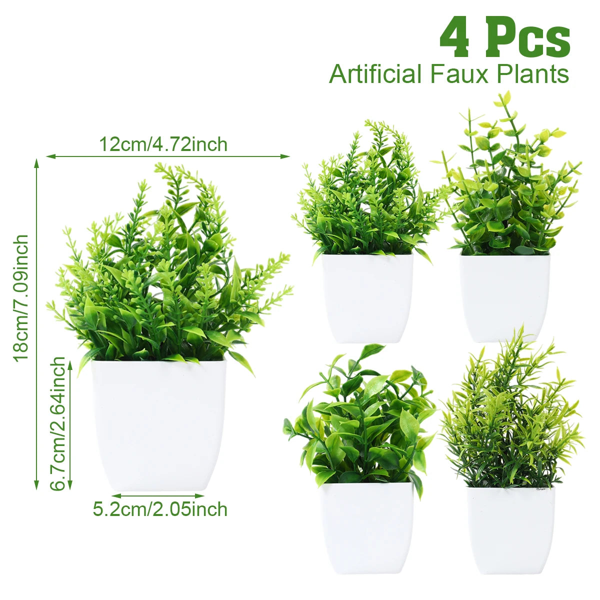 plantes artificielles feuilles vertes pot moderne décoration extérieure ornement dense foliage