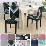 Housse de chaise extensible Spandex gris clair sur chaise de cuisine