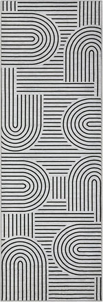 tapis moderne minimaliste polyester antidérapant noir blanc rose beige geometrique circular linear