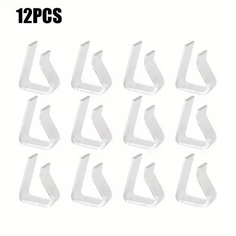 clips table transparents modernes pince maintien nappe intérieur extérieur set 12 pièces plastique