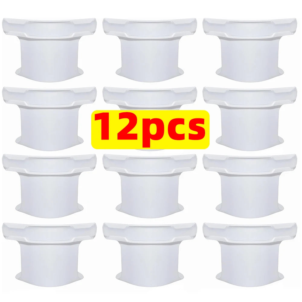fixateurs draps ajustés clips anti dérapants plastique lisse minimaliste universel gris blanc cassé 12