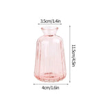 vases décoratifs modernes transparents rayures vertes fleurs maison table mariage