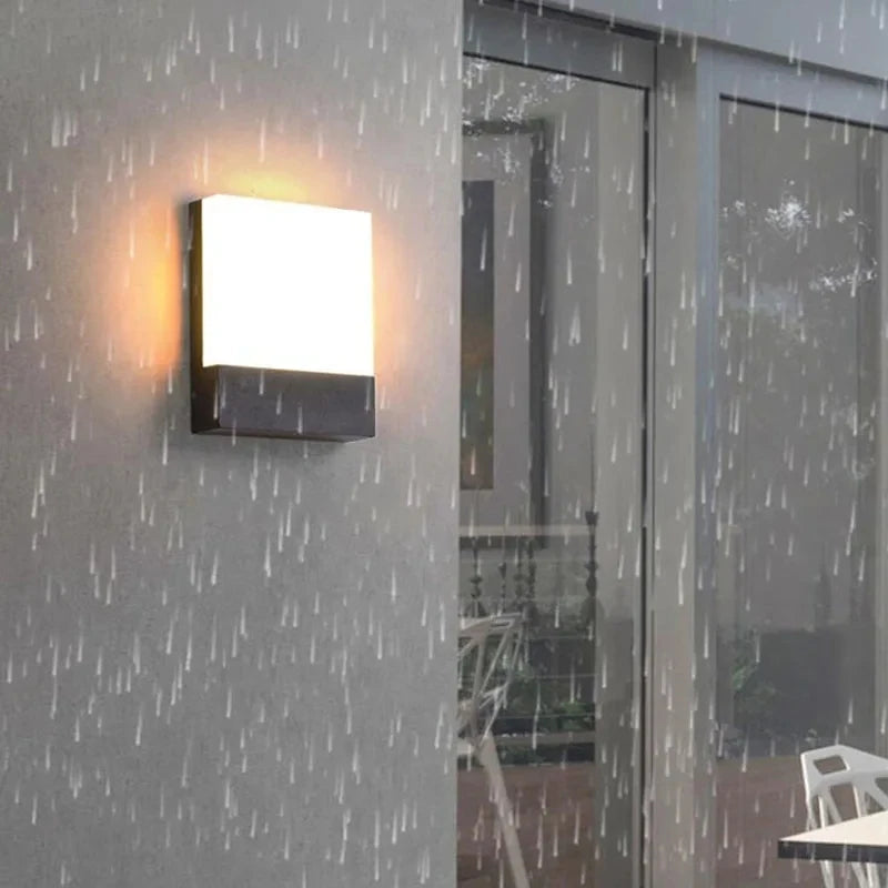 lampe murale led moderne minimaliste noir blanc ip65 extérieure