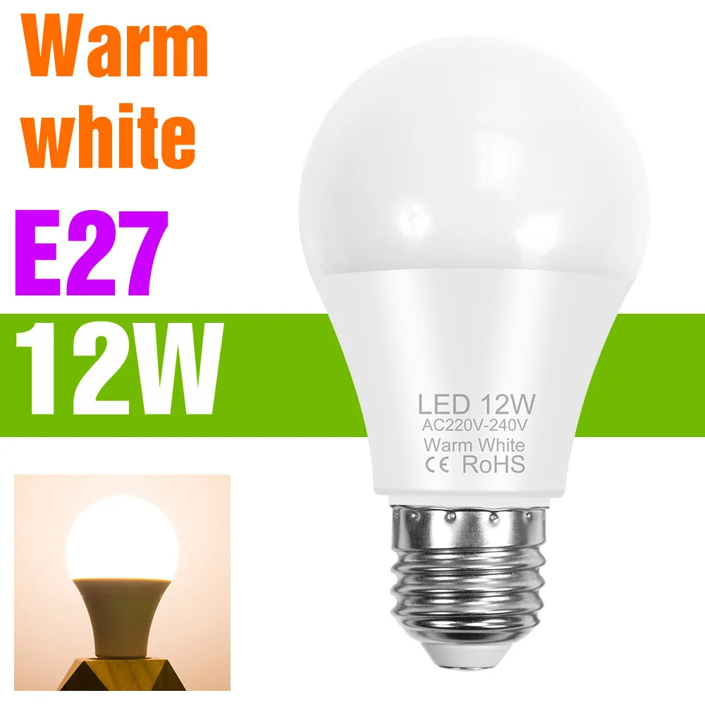 ampoule led 2800k 6500k e27 moderne blanc chaud froid opacité mat 20000h