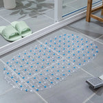 tapis bain antidérapant transparent moderne ventouses billes pliable serviette rose blanc minimaliste