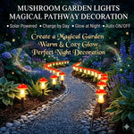lampe solaire champignon rouge blanche lumineuse moderne extérieure jardin décoration points blancs chapeau