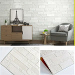 panneau decoratif mural brique blanc adhesif resistant eau moderne decoration intérieure
