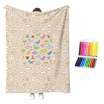 couverture colorier enfants motifs noël animaux crayons couleur texture douce moderne multicolore blanc gris