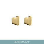 accessoires salle bain doré moderne porte serviettes fixations murales ensemble quincaillerie