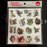 sticker adhésif cartoon animal fruit variés opaques fantasy jeunesse