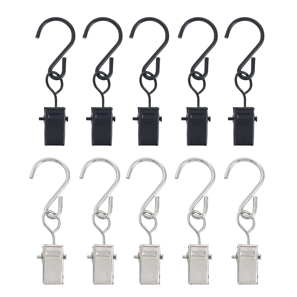 clips suspension noir argenté moderne 10 pièces métal sans motif opacité