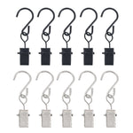 clips suspension noir argenté moderne 10 pièces métal sans motif opacité
