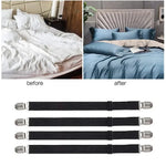sangles lit élastiques clips métalliques noir blanc réglables moderne chambre coucher sécurité confort horizontal