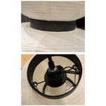 suspension lumineuse moderne minimaliste blanc noir rayures horizontales finies opaques câble électrique interrupteur led