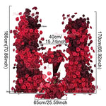 arche decorative fleurs artificielles rouge bordeaux decoration maison event anniversaire mariageintérieur classic