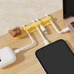 organiseur câbles animaux kawaii adhésif smartphones câbles usb décoration mignon clips winder