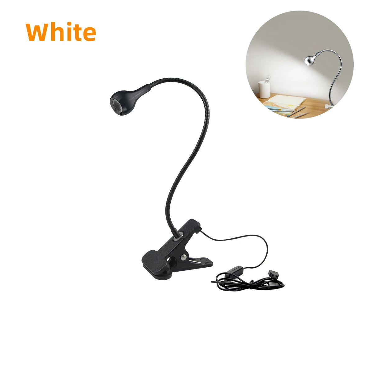 lumière led portable pince argentée noir blanc contemporaine minimaliste