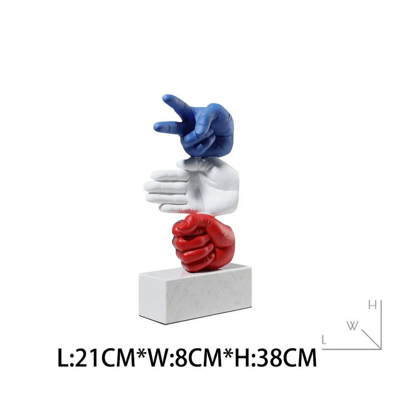 sculpture moderne résine bleu blanc rouge décoration intérieure salon simple erotique gestes