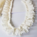 ruban dentelle rose clair blanc bleu clair jaune clair vintage 5m 5.2cm écologique mariage