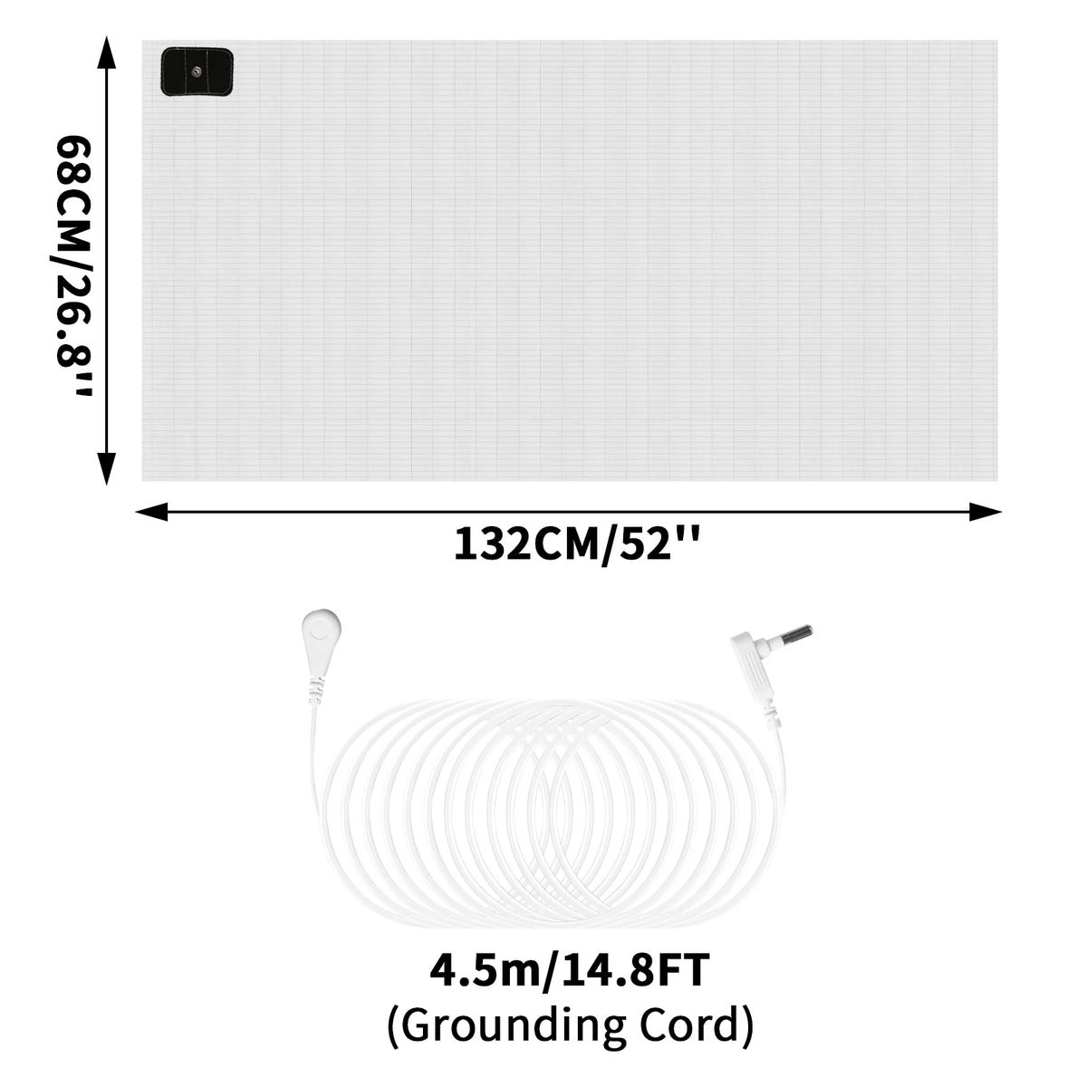 tapis sol antistatique conducteur adhésif câble prise moderne blanc grille taille