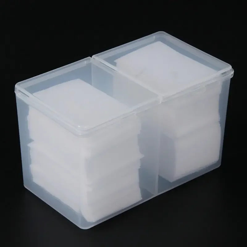 boîte rangement transparente moderne réutilisable serviettes coton tige poignées accessoires manucure portables outils ongles